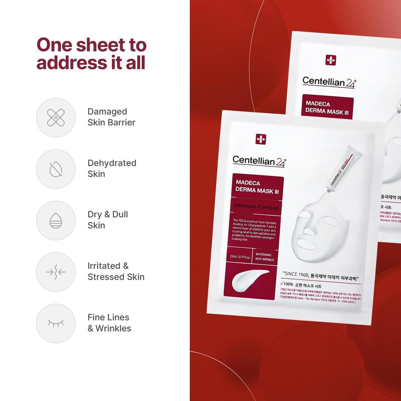 [Centellian24] Madeca Starter Pack | 2X Madeca Cream Time Reverse + 2X Intensive Formula Sheet Mask | Daily Hydrating Repair with Cica, Hyaluronic Acid & Radiance Boost | Korean Skincare