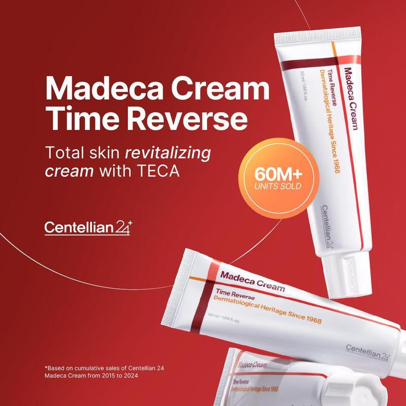 [Centellian24] Madeca Starter Pack | 2X Madeca Cream Time Reverse + 2X Intensive Formula Sheet Mask | Daily Hydrating Repair with Cica, Hyaluronic Acid & Radiance Boost | Korean Skincare